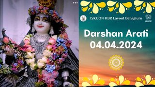 Darshan Arati at ISKCON Temple in Bengaluru on April 4th, 2024.