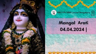 Mangal Arati at ISKCON Temple in Bengaluru on April 4th, 2024.