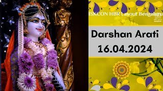 Darshan Arati || ISKCON Temple Bengaluru || 16.4.2024 ||