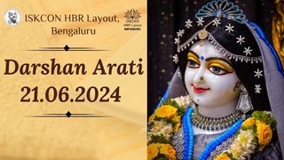 Darshan arati || ISKCON Temple Bengaluru || 21.06.2024