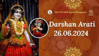 Darshan arati || ISKCON Temple Bengaluru || 26.06.2024