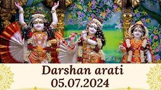 Darshan arati || ISKCON Temple Bengaluru || 05.07.2024