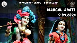 Mangal Arati || ISKCON Temple Bengaluru || 9/8/24